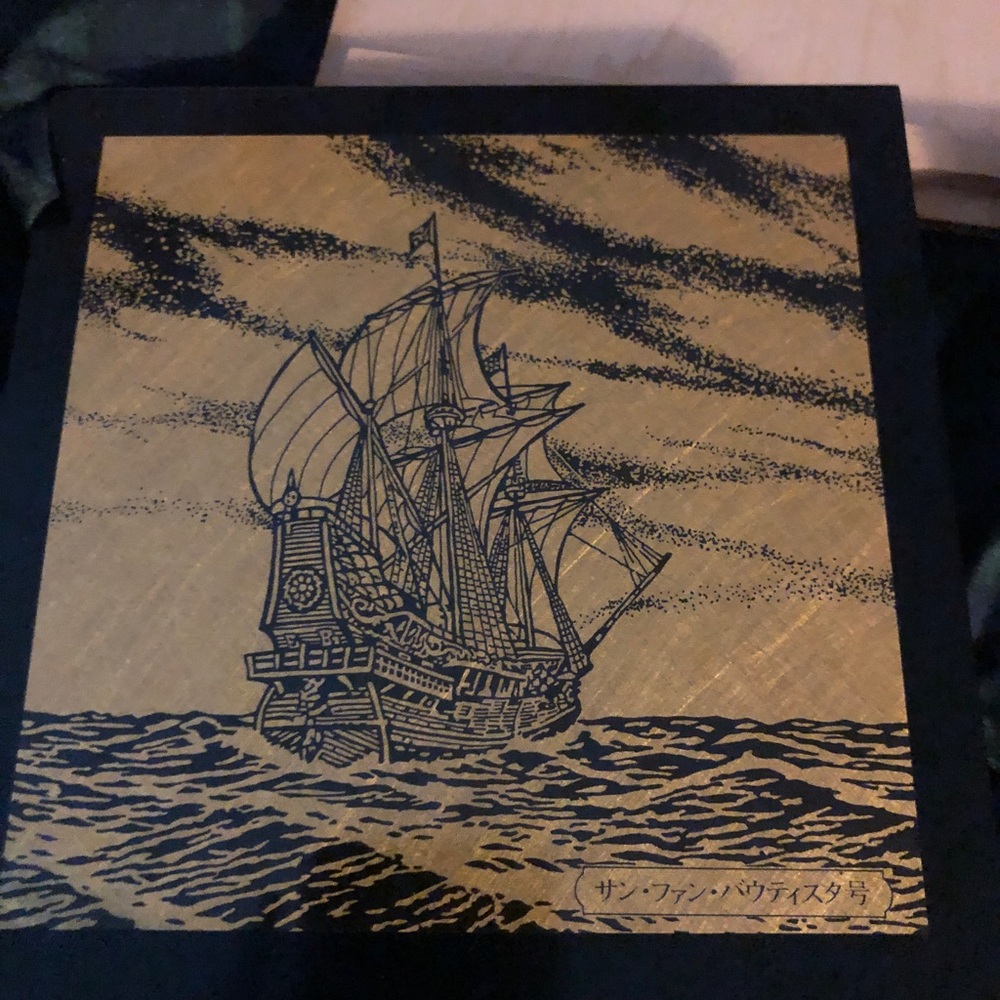 San Juan Bautista/Hakuichi foil crafts plate-Kanazawa gold leaf